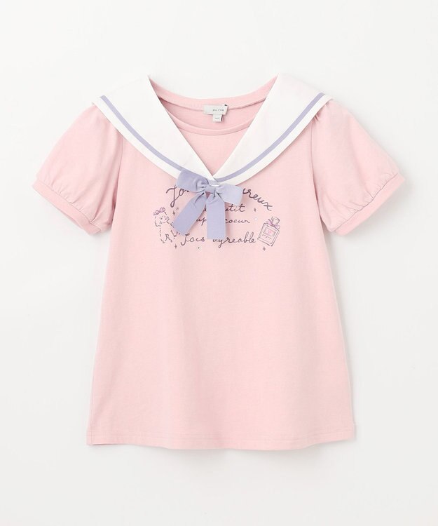 ANY KIDS セーラーカラー Tシャツ ピンク