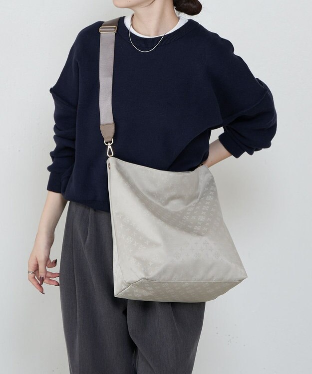 russet ナイロンジャガード2WAYショルダーバッグ(CE-1622) Ecru