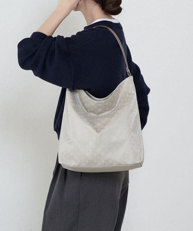 russet ナイロンジャガード2WAYショルダーバッグ(CE-1622) Ecru