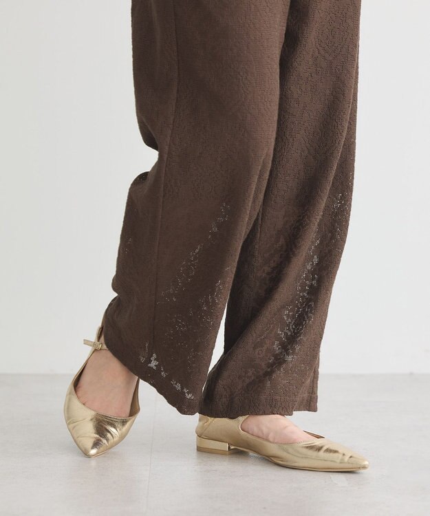 earth music&ecology レースイージーパンツ Mocha