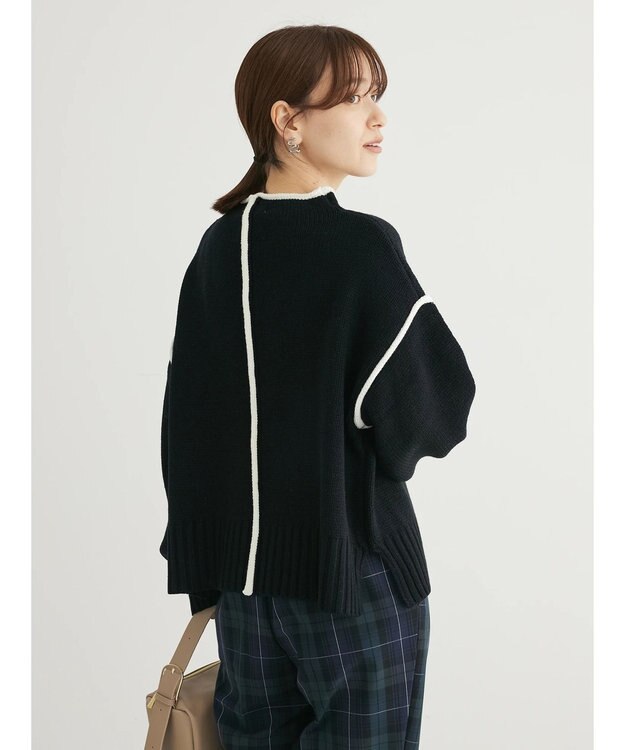 Green Parks ・Ｐｅｔｉｔ　Ｆｌｅｕｒ　ハイショクタートルニット Black