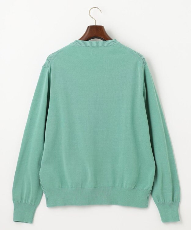 J.PRESS MEN ドライコットン シャドーボーダーニット ライトグリーン系