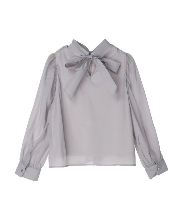 Green Parks ・ＥＬＥＮＣＡＲＥ　ＤＵＥ　バックリボンブラウス Light Gray