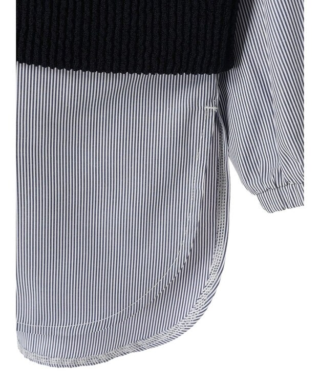 Green Parks ニットソードッキングチュニック Stripe