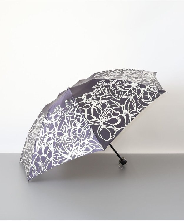 AURORA PINKY & DIANNE（ピンキー＆ダイアン） 花柄ミニ傘（折りたたみ傘） ブラック