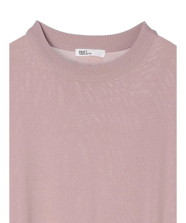 CRAFT STANDARD BOUTIQUE ＵＶカット接触冷感半袖ニットチュニック Pink