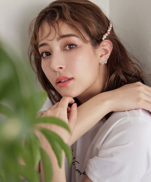 Tiaclasse ストーン＋パール　ワンロウバレッタ ピンク