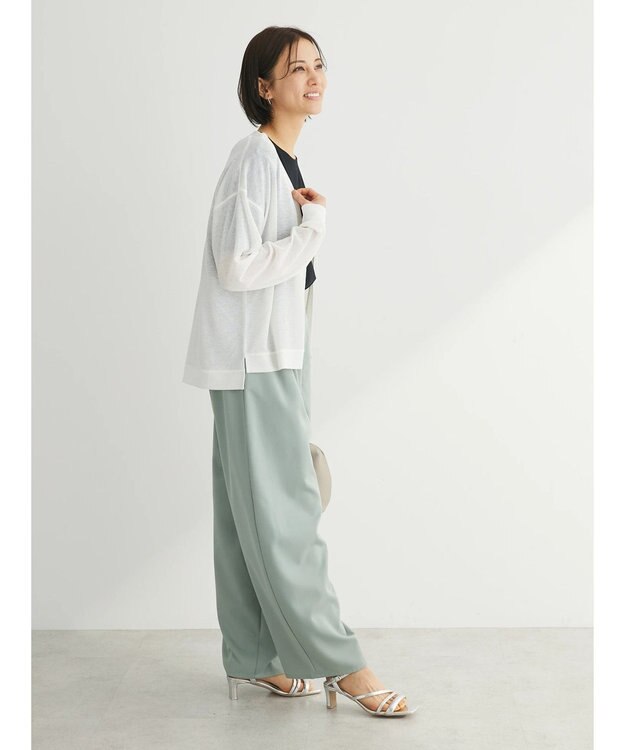 Green Parks Ｖネックシアーカットカーディガン Off White