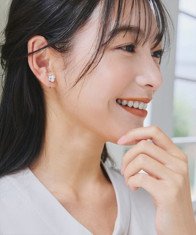 Tiaclasse 【5TYPEアソートデザイン・金属アレルギー対応】パールイヤリング・ピアス イヤリング：シルバーB