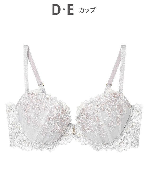 AMPHI ブラジャー ふっくらまる胸キープ 脇高設計 脇・背中スッキリ Gカップまで対応 大きいサイズ 【Hold Day Bra ホールドデイブラ】 BYJ305 アンフィ／ワコール アイボリー