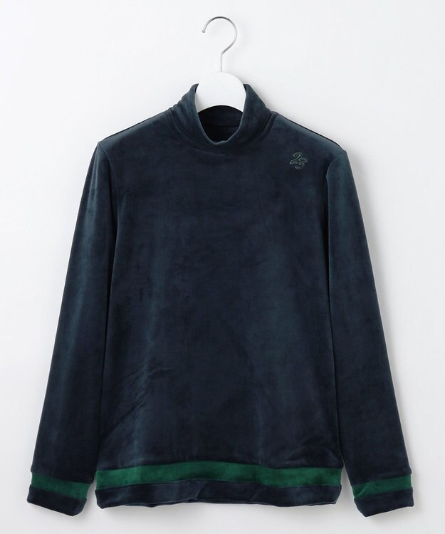 23区GOLF 【WOMEN】ベロア モックネック ネイビー系