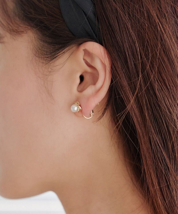 Tiaclasse 【5TYPEアソートデザイン・金属アレルギー対応】パールイヤリング・ピアス イヤリング：ゴールドA