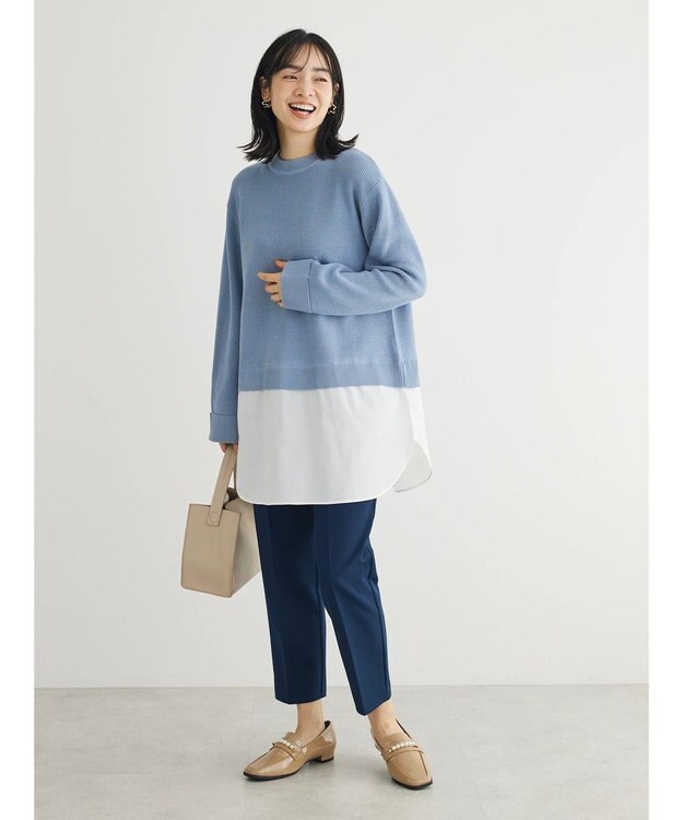 Green Parks きれいシルエットパンツ（アンクルテーパード） Dark Navy