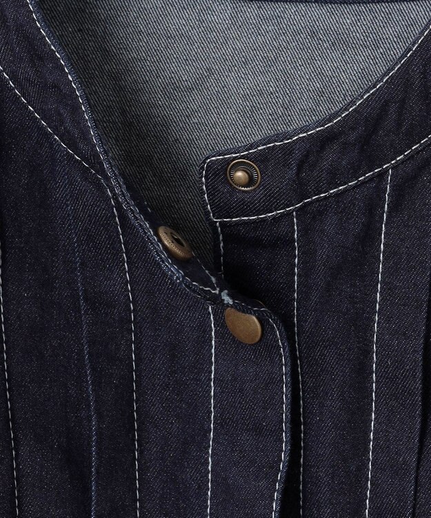 Feroux デニムミディ ワンピース ネイビー系