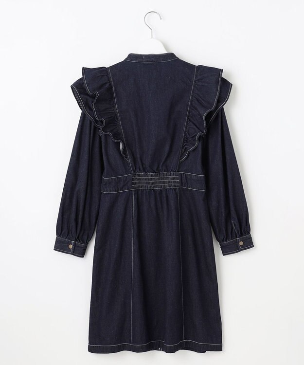 Feroux デニムミディ ワンピース ネイビー系