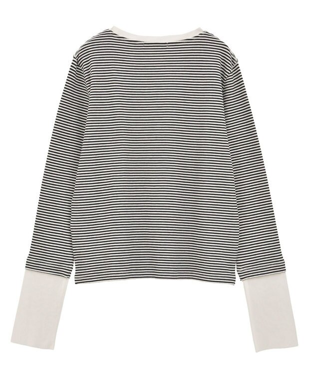 AMERICAN HOLIC 袖チュールレイヤードプルオーバー Border