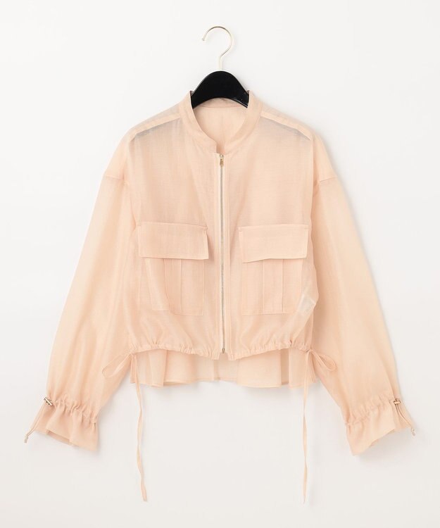 GRACE CONTINENTAL バックコンシャスブルゾン ホワイト