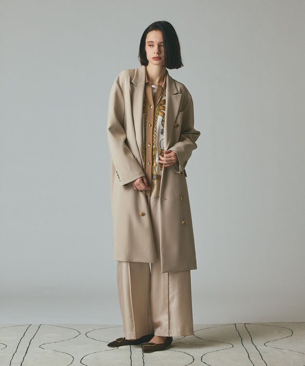 GRACE CONTINENTAL スカーフコンビカーディガン キャメル