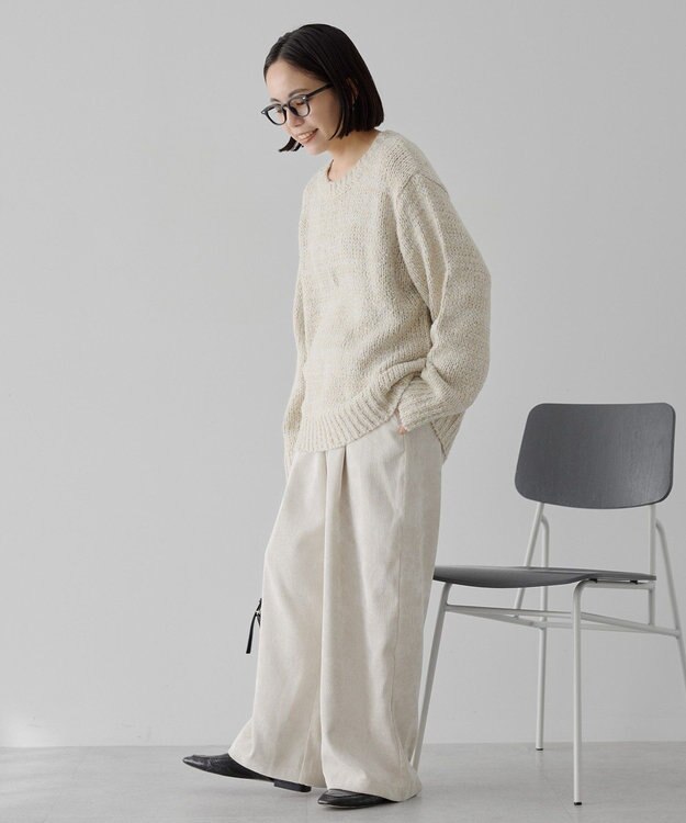 AMERICAN HOLIC メランジルーズニットプルオーバー Ivory