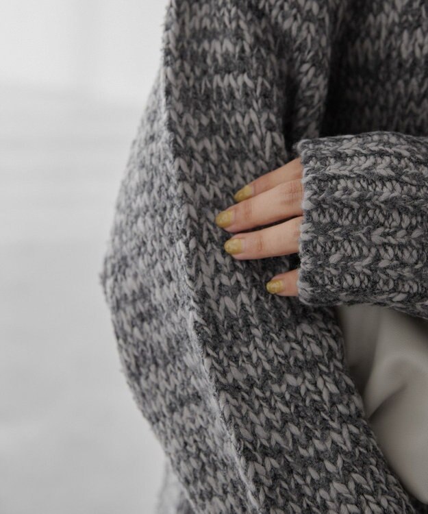 AMERICAN HOLIC メランジルーズニットプルオーバー Charcoal Gray