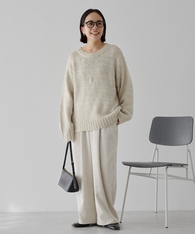 AMERICAN HOLIC メランジルーズニットプルオーバー Ivory