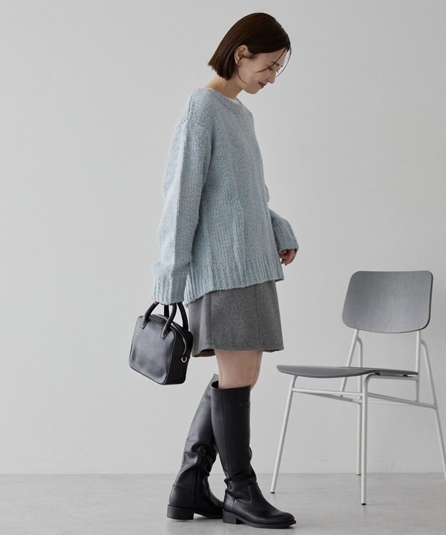 AMERICAN HOLIC メランジルーズニットプルオーバー Blue