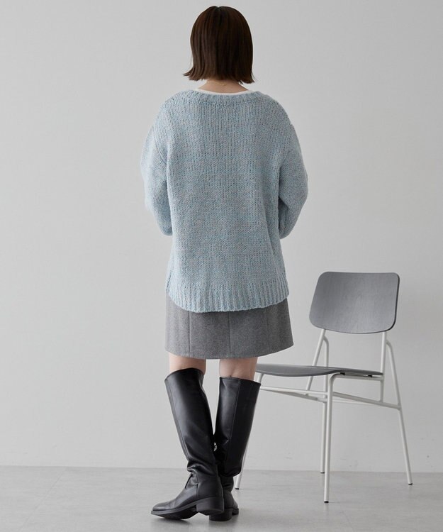 AMERICAN HOLIC メランジルーズニットプルオーバー Blue