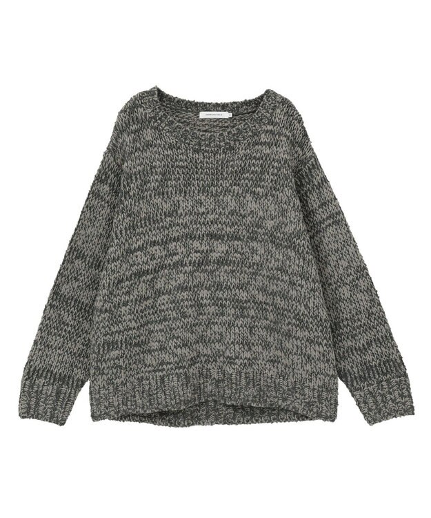 AMERICAN HOLIC メランジルーズニットプルオーバー Charcoal Gray