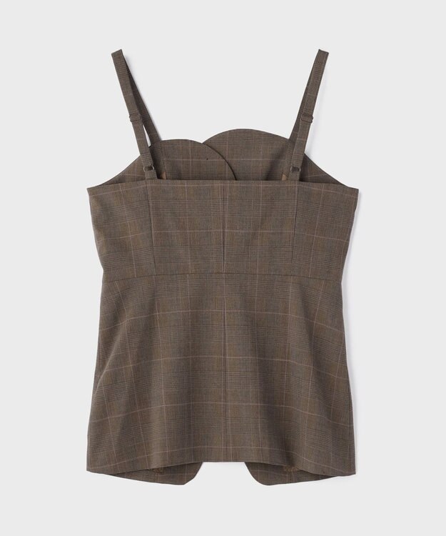 GRACE CONTINENTAL フロントウェーブキャミ ブラウン