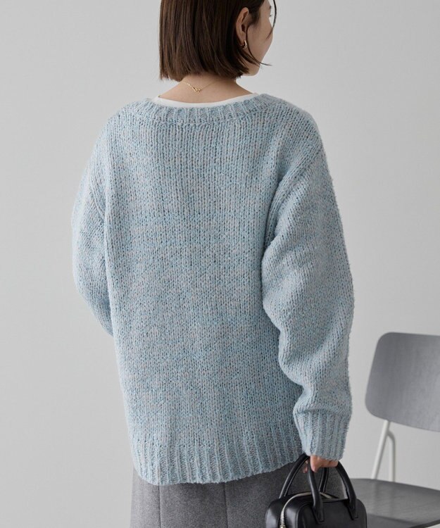 AMERICAN HOLIC メランジルーズニットプルオーバー Blue