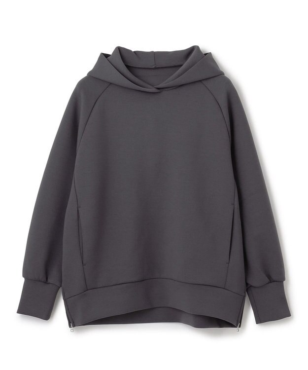 UNFILO 【WEB限定】BEAUTY FORM JERSEY サイドZIP フーディ チャコール