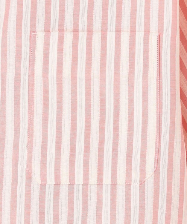 J.PRESS YORK STREET 【WOMEN】ストライプショート ブラウス ピンク系1