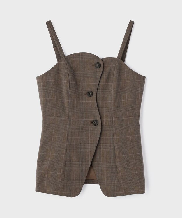 GRACE CONTINENTAL フロントウェーブキャミ ブラウン