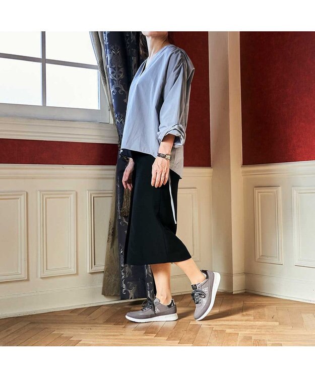 Riz raffinee <Riz raffinee>【le coq sportif×Riz raffinee】レースアップスニーカー グレー