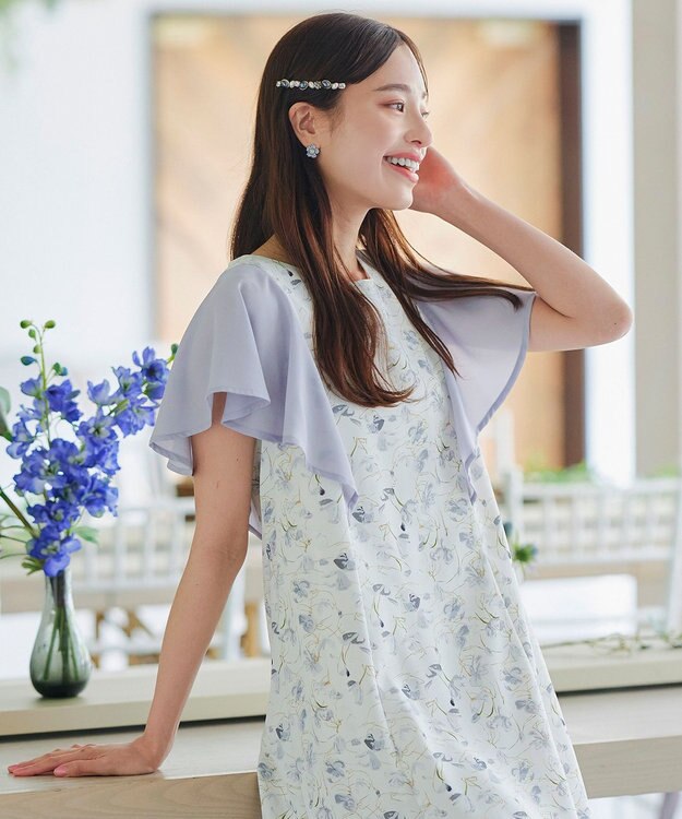 Tiaclasse ストーン＋パール　ワンロウバレッタ ブルー