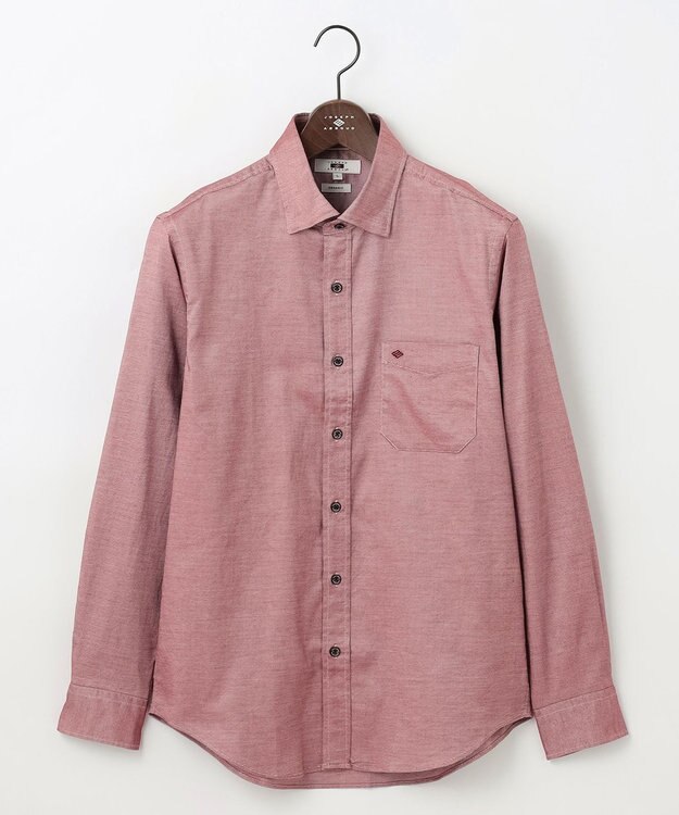 JOSEPH ABBOUD 【キングサイズ・オーガニックコットン使用】JOE COTTON ストレッチオックス シャツ ワイン系