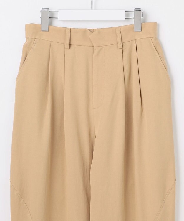 自由区 S セルロースコットンチノコクーンシルエット パンツ ベージュ