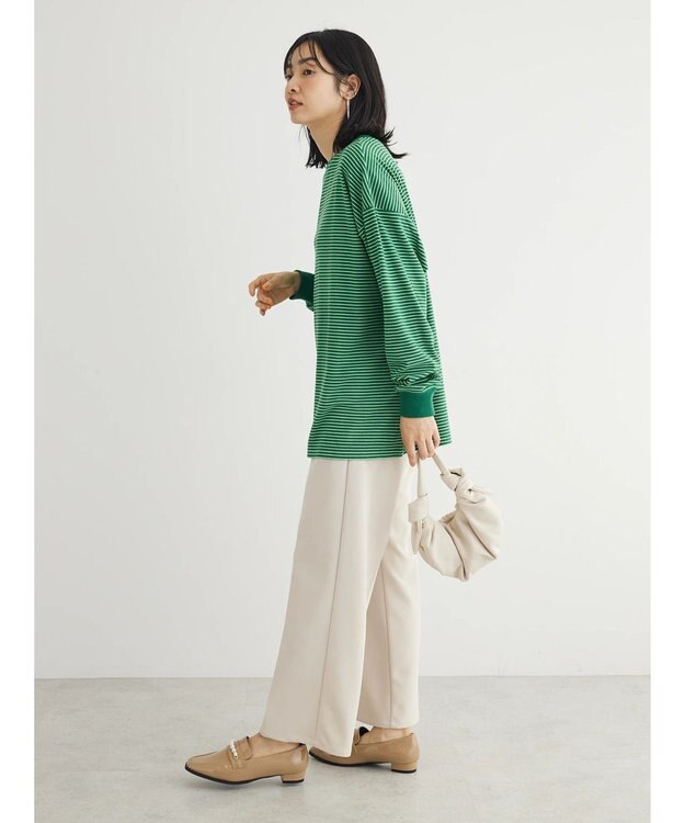 Green Parks マシュマロタッチボーダープルオーバー Green