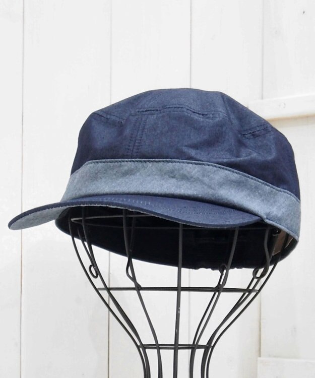 石田製帽 【UNISEX】備後デニム キャップ ネイビー