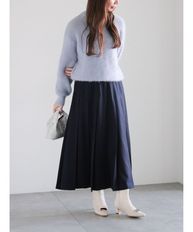 Te chichi キャットヤーンニット Ｓグレー