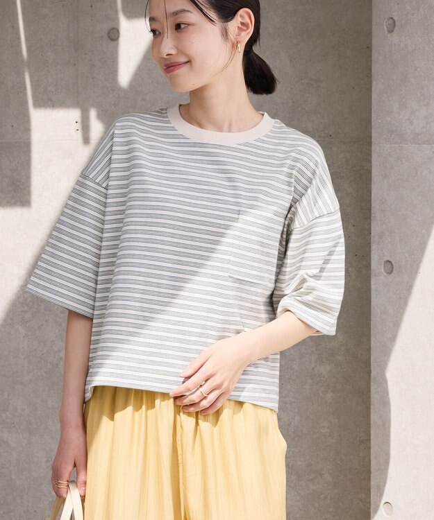 AMERICAN HOLIC ポケット付きボックスTシャツ Border