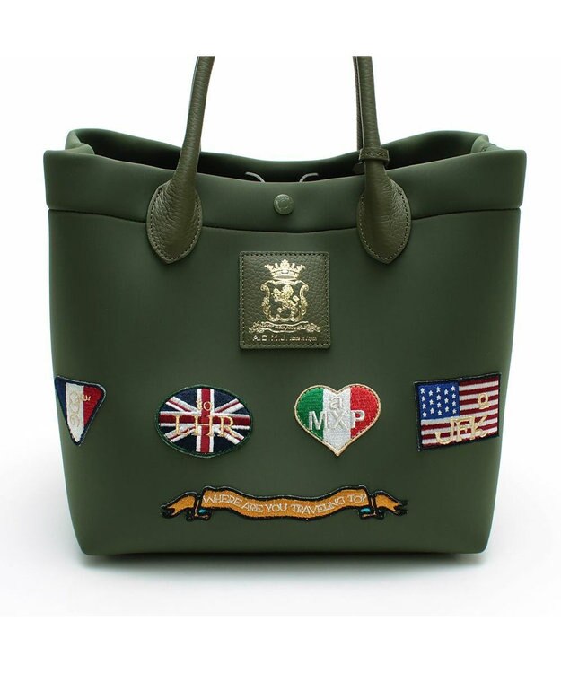 A.D.M.J. 【魔法の様に軽い】マジックライト/フラッグワッペントート25cm カーキ