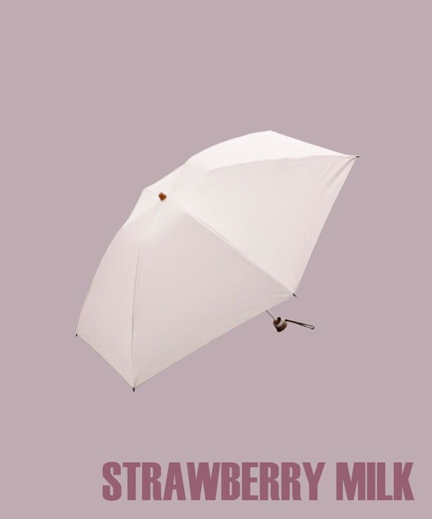 AURORA 【WEB限定】 サマーシールド 晴雨兼用傘（折りたたみ・クイックオープン）（ジェラートカラーコレクション） ストロベリーミルク