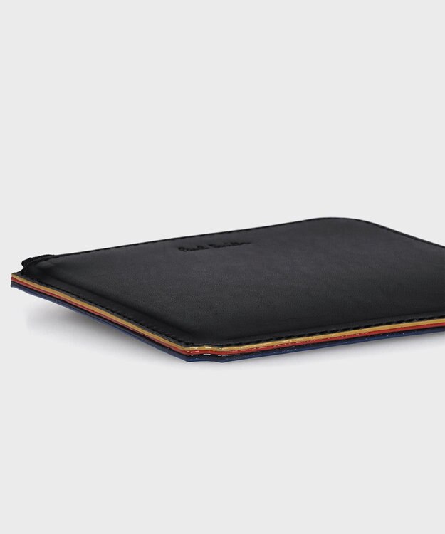 Paul Smith ストライプカラードエッジ カード＆コインケース ブラック