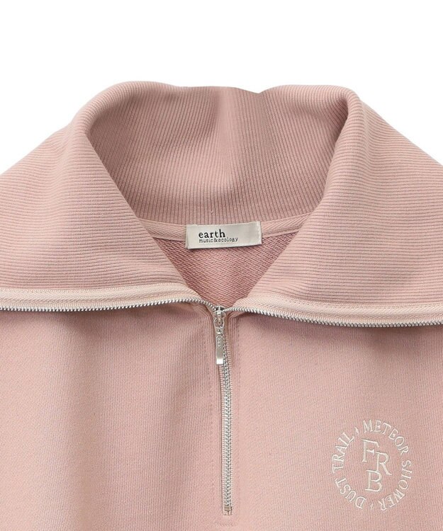earth music&ecology ハーフＺＩＰプルオーバー Pink