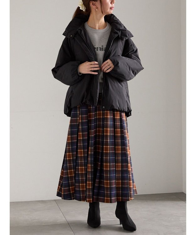 Te chichi ラインストーンレタードニットプルオーバー グレー