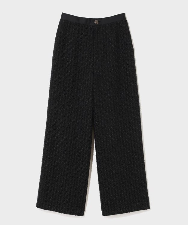 GRACE CONTINENTAL ツイードイージーパンツ ブラック