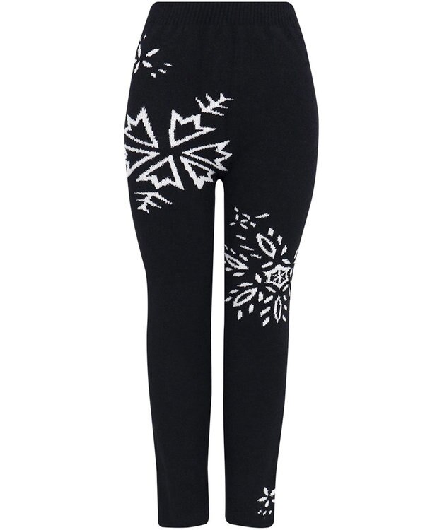 WACOAL あったかボトム 毛糸のパンツ ふんわりフィット 足首丈 レディース PPL767 /ワコール ブラック