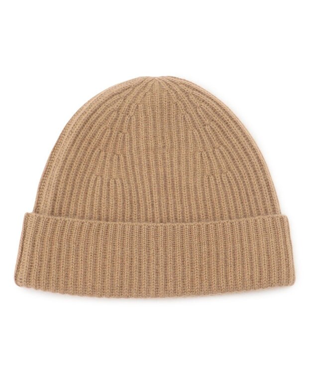 23区 ピュアカシミヤ ニット帽 キャメル系