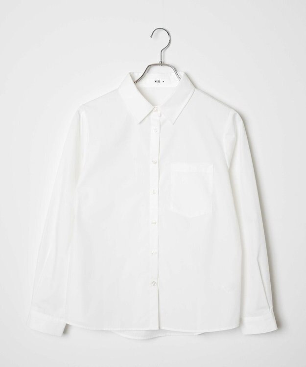 WEGO 【SCHOOL ITEM】スクールシャツL／S ホワイト